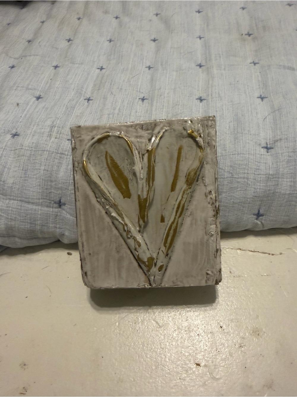 Handcrafted White Heart